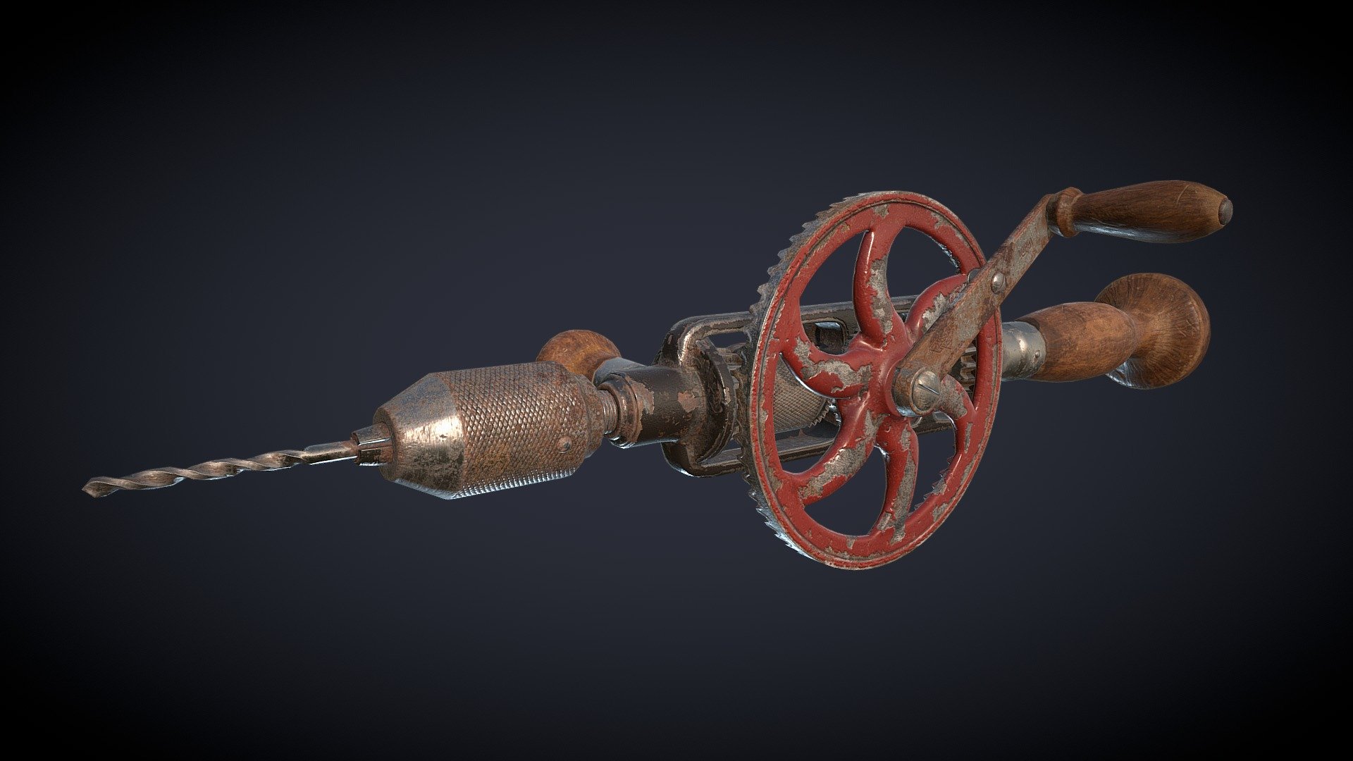 For our first GAP assignment we had to texture an old hand drill, the model was made by Kenneth Tan and textures are done by me 3d model