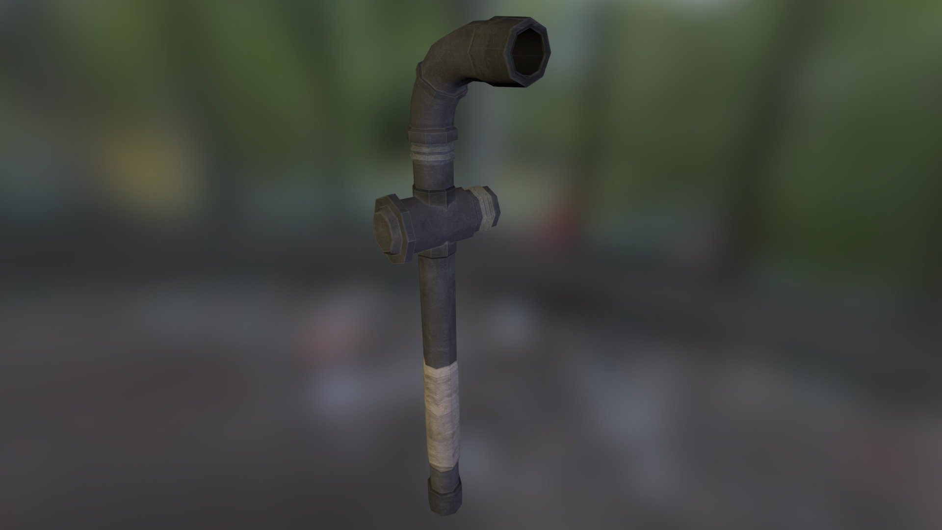 Pipe Weapon - Low Poly  Cool and detailed low poly Pipe Weapon  Weapons, great for any game genre, especially FPS games.  Textures are handpainted in Photoshop CS5  and has a 2048x2048 Texture Diffuse Map  ##Purchase &amp;amp; Download ##10 $ - Pipe Weapon - 3D model by GamePoly (@triix3d) 3d model