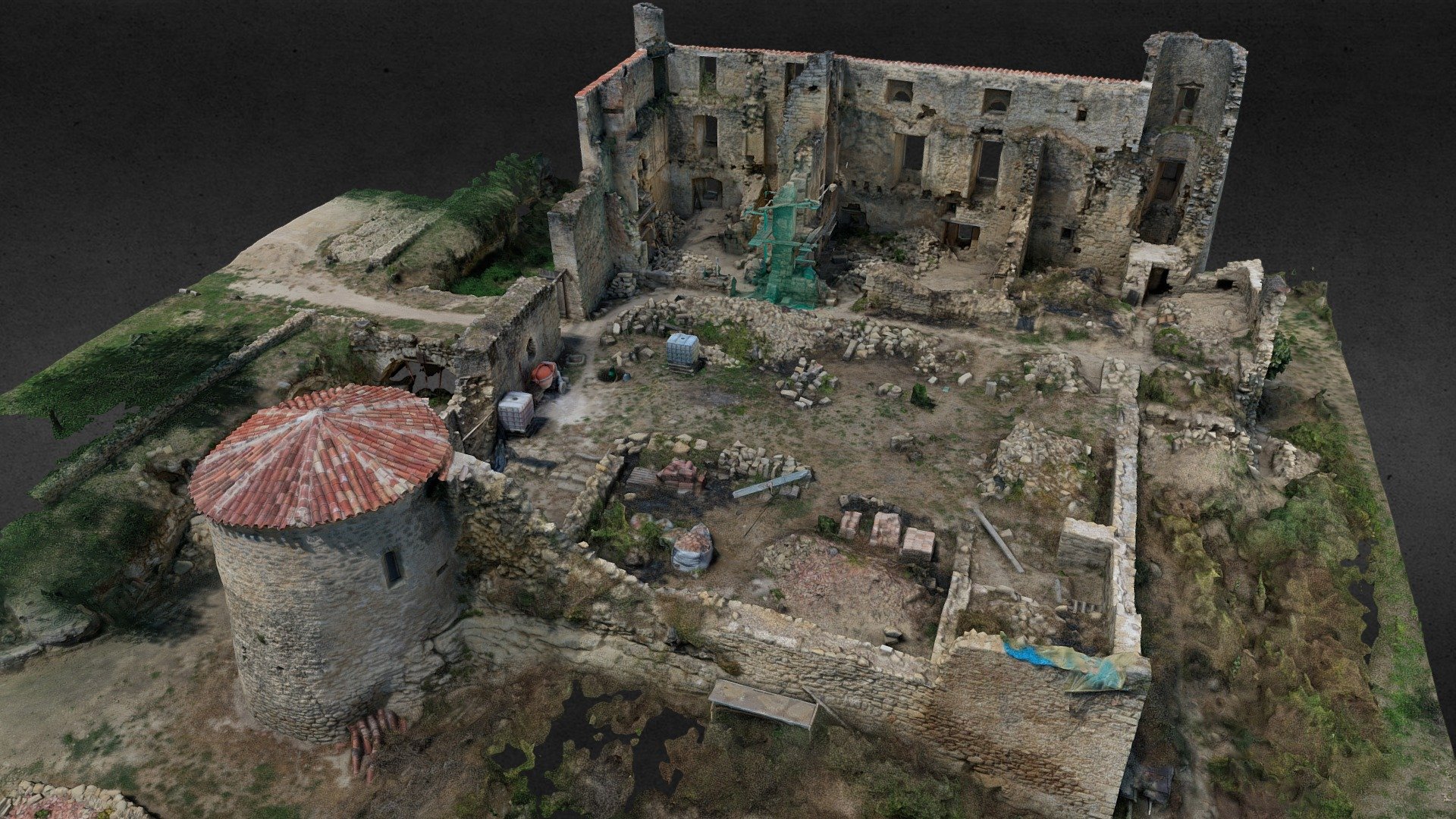 Acquisition 3D du château de Montfa réalisée en juillet 2020 pour le CERAC Archéopole 3d model