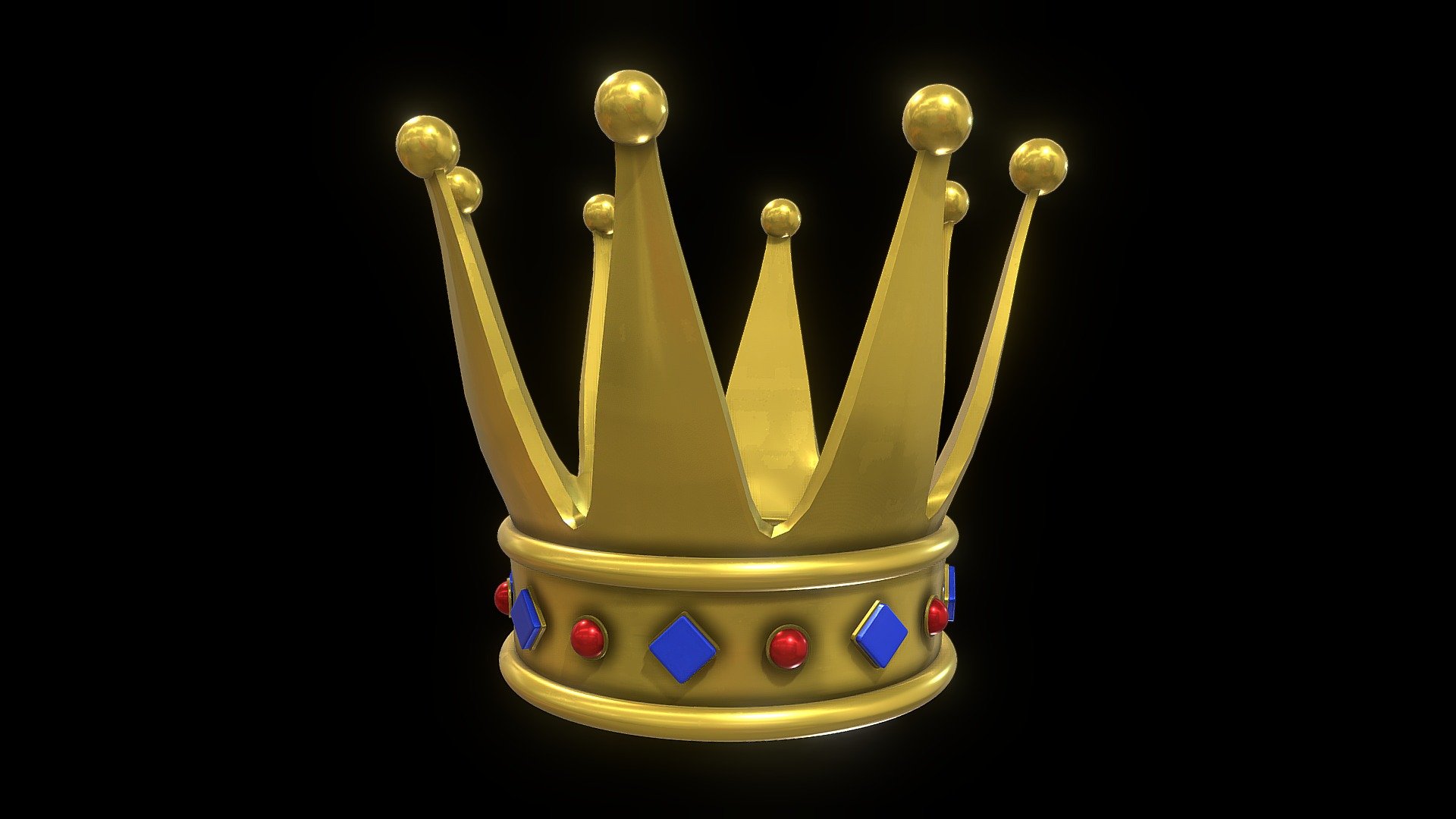 Crown lowpoly model - Crown - 3D model by dimmak 3d model