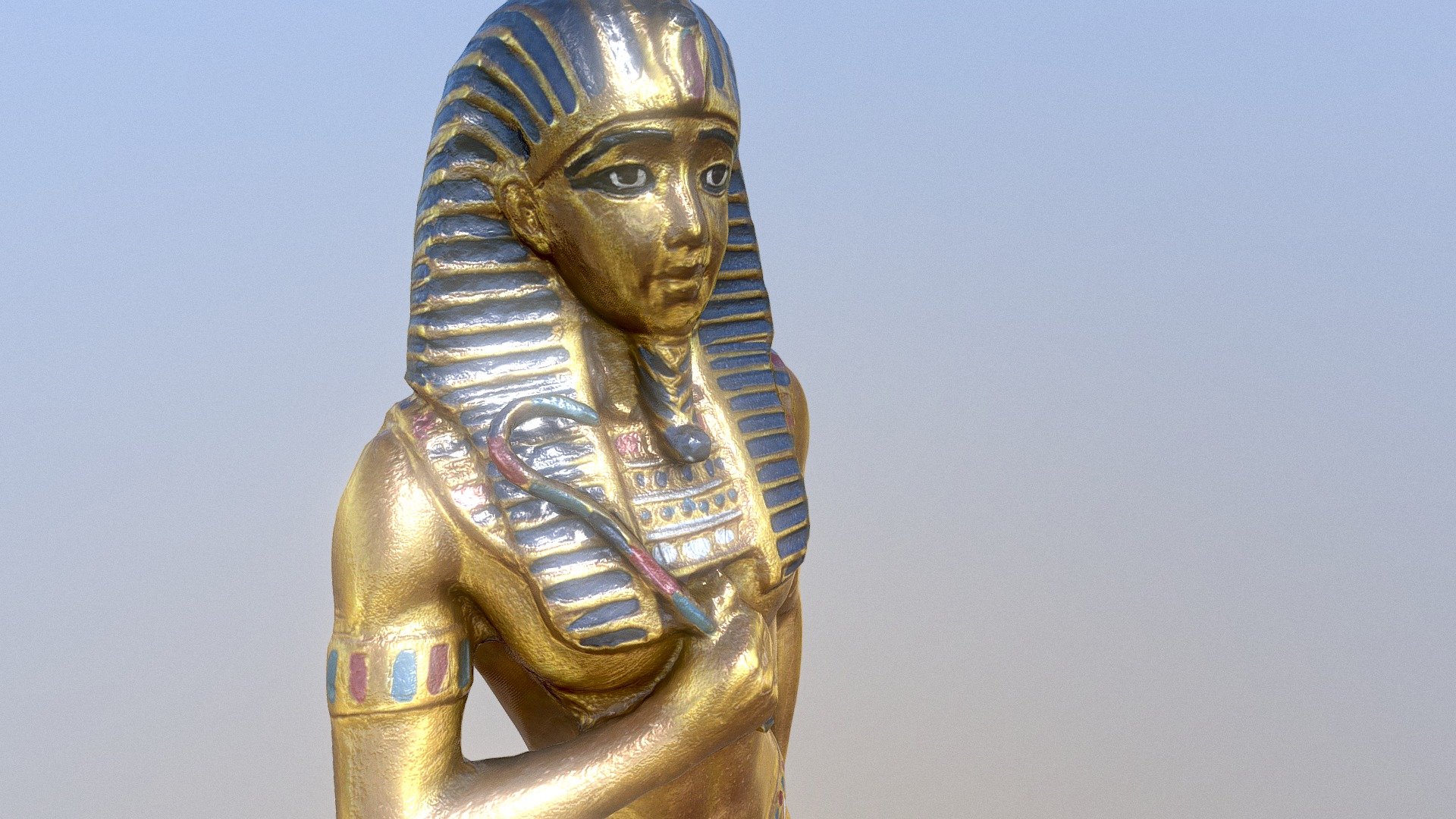 Gold Pharaoh statue - Gold Pharaoh - Buy Royalty Free 3D model by FletchTech 3d model