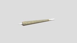Joint 4K Low-poly 3D model pipe, pot, paper, 4k, joint, weed, smoke, bong, smoking, cigar, marijuana, blunt, rolled, lowpoly, music-video, spliff