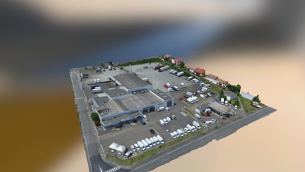 Garage et son parking - 3D model by Prodigo 3d model