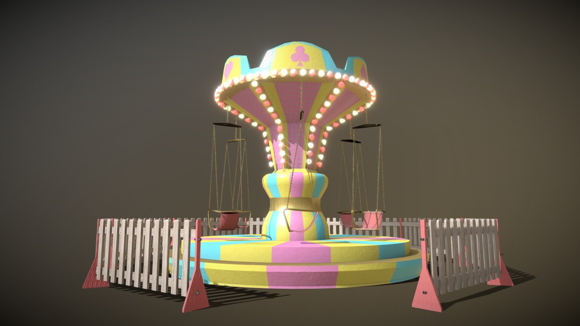 Amusement flying chairs
Fair activity
Blender - 2K substance painter - carousel flying chairs - Buy Royalty Free 3D model by lampyre3d 3d model