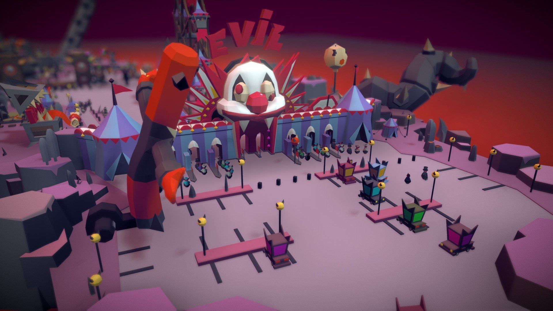 This was a prototype of a builder game called Evil Park for Red Machine games. All the animations were made by me using Maya
my artstation https://www.artstation.com/vitalykuznetsov - Evil park - 3D model by bestgamekits 3d model