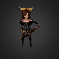 Seven Knights Shane Halloween Costume sd, shane, sevenknight, character, girl, game, 3d, 3dsmax, texture, mobile