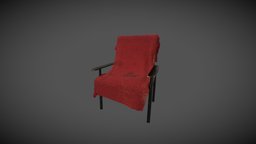 Old Armchair V1 sofa, games, armchair, household, vintage, retro, unreal, realtime, furniture, old, unity, game, lowpoly, chair, house, interior