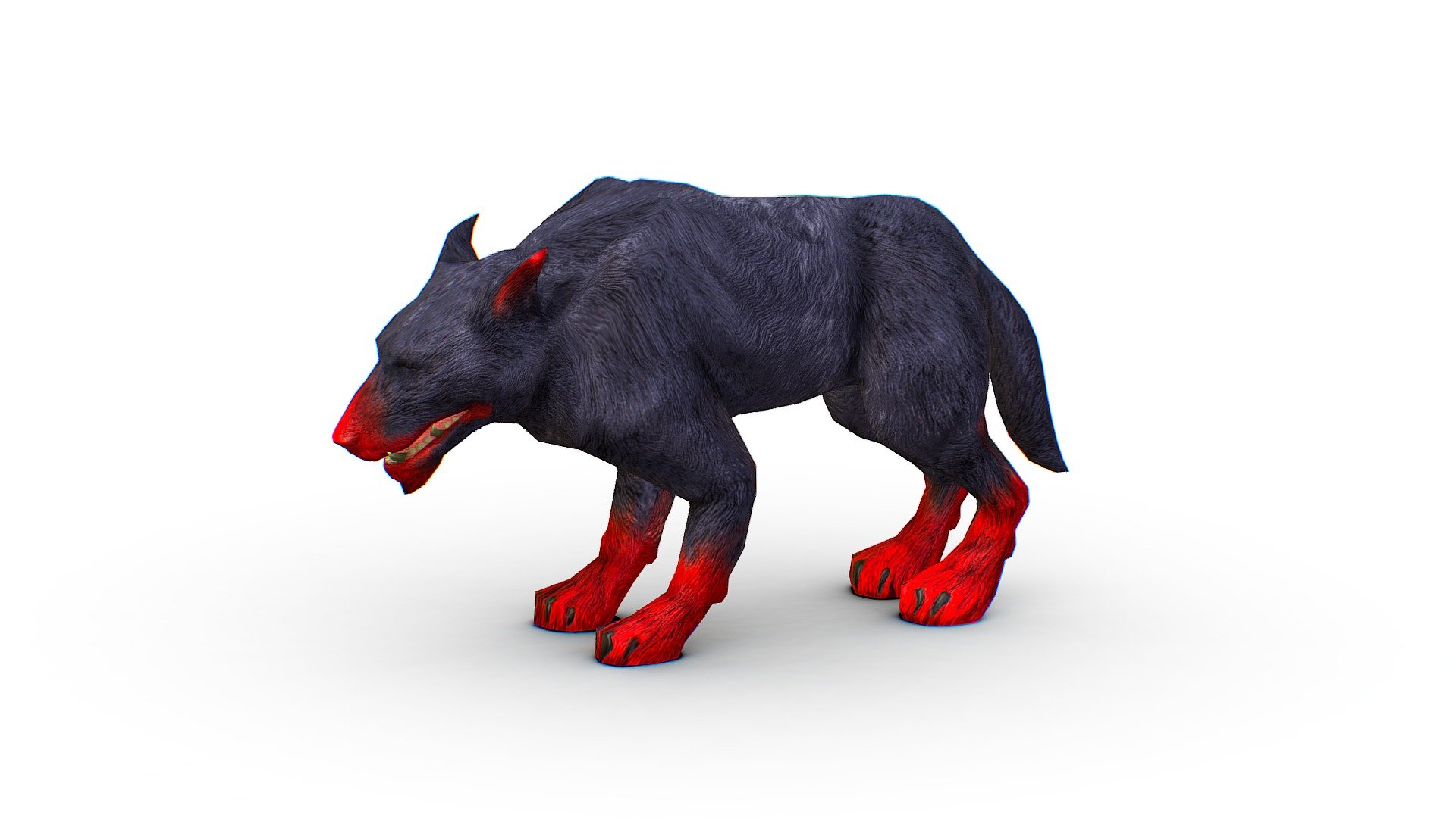 LowPoly Monster Blind Wolf, 1024x1024 texture size (nirmal,difuse,specular) - LowPoly Monster Blind Wolf - Buy Royalty Free 3D model by Oleg Shuldiakov (@olegshuldiakov) 3d model