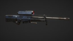 Combine Sniper Rifle from Half Life rifle, mod, game-art, sniper, halflife, game-ready, half-life, sniper-rifle, game-assets, overwatch-sniper, weapons, halflifemod, combine-sniper-rifle