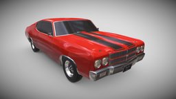 Chevrolet Chevelle SS 454 1970 cars, artwork, chevrolet, 3dart, automotive, hard-surface, mid-poly, marmoset, game-ready, 3d-modeling, game-asset, sports-car, classic-car, car-design, automotive-design, muscle-car, super-sport, american-car, chevelle-ss, game, 3dsmax, vehicle, substance-painter, 3dmodel, midpolycar