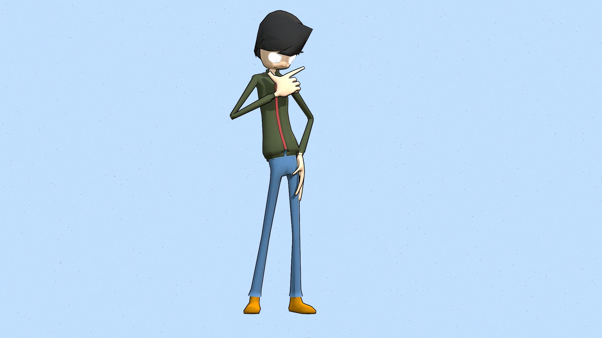 Just a character test for my comic - Cartoon Character Test - Download Free 3D model by rivaiamin 3d model