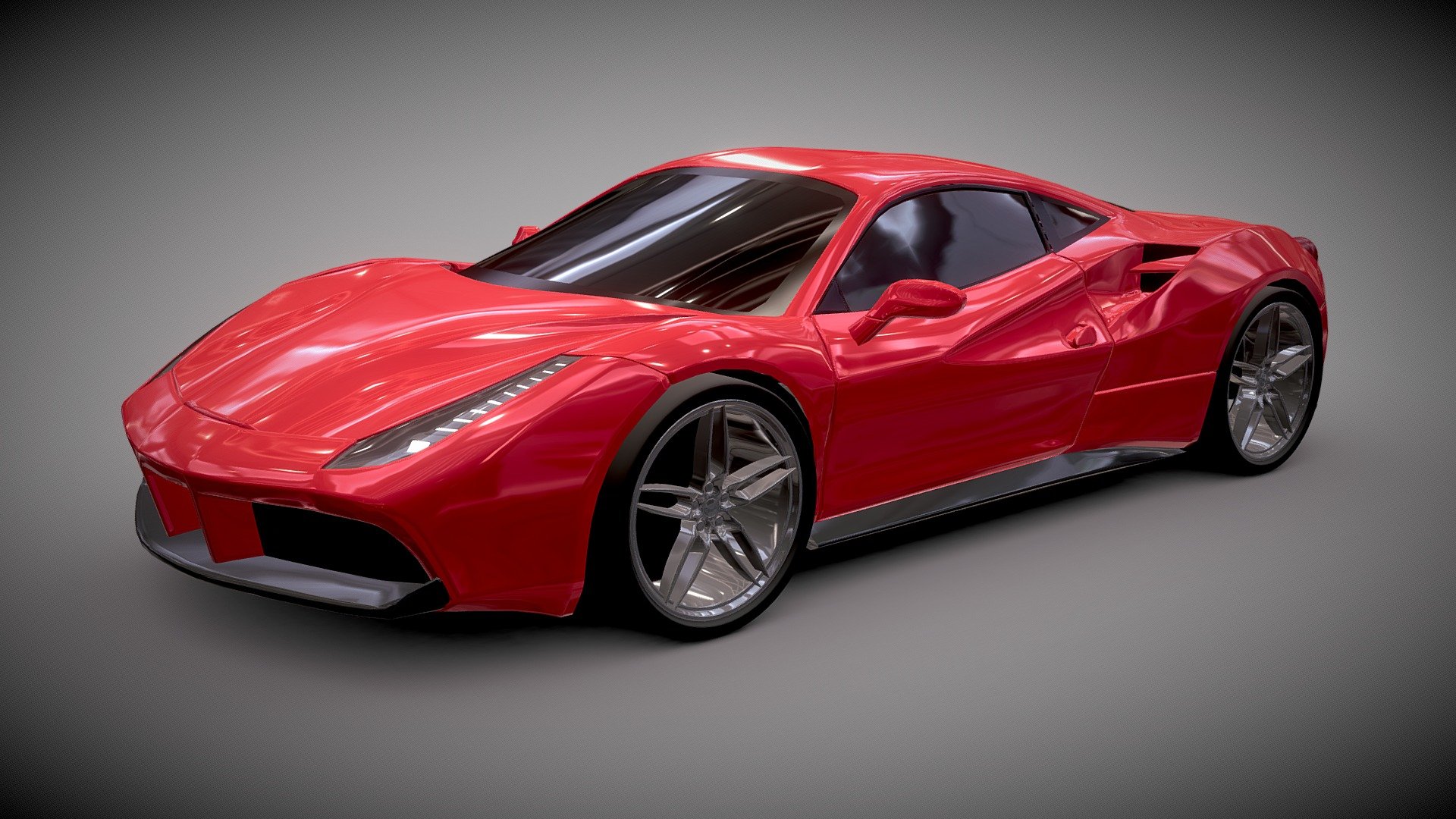 Pretty detailed but not very accurate 3d model of ferrari 488 gtb racing car restyled,was created in blender 3d 2.77 version.Rendering previews created with cycles rendering engine.Most of the objects are detached and named by object and by material.There is only one uv map texture for front grills projected from front view.There are no interior objects for this product.Model rendered with subdivision 2,until my 3d model exported with subdiv 1.Enjoy my product.

obj file verts: 71629 polys: 135788

3ds file verts: 407364 polys: 135788

Checked with GLC viewer - Ferrari 488 Gtb restyled racing car - Buy Royalty Free 3D model by koleos3d 3d model