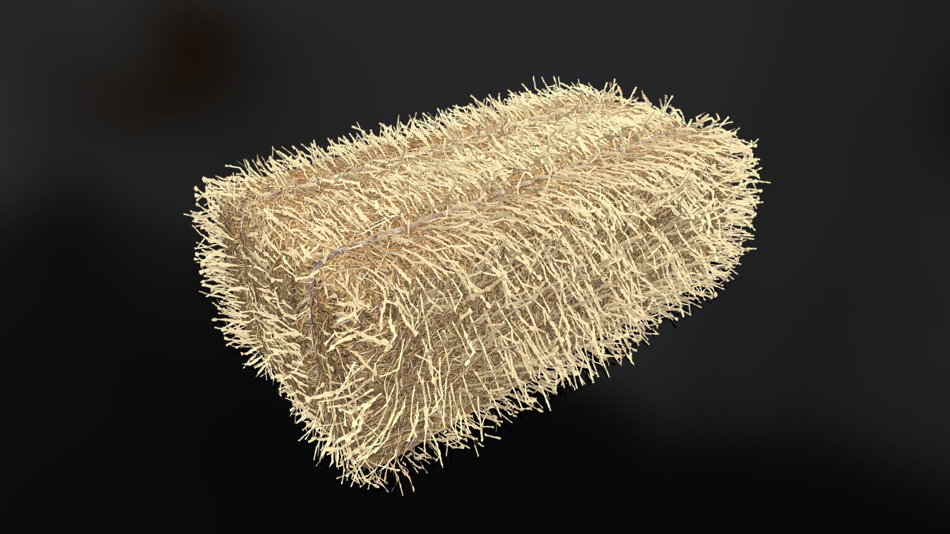 This is a hay bale, intended for use in games or any other real-time environment. 
This model is also included in a larger pack, which contains multiple haystacks and hay bales.

The model is game-ready but relatively high-poly. 
It is intended to be used with performance-enhancing game engine techniques such as auto LODs, distance culling, etc.

4k .tga textures are included in the download:




BaseColor.tga

Normal.tga

ORM.tga (This is a packed texture, where the RGB channels each contain different texture maps)
Red Channel = Ambient Occlusion - Green Channel = Roughness - Blue Channel = Metallic

Model + Textures by: David Falke

Website: https://www.grip420.com/

Discord: Follow us on Discord

Facebook Follow us on Facebook - Haybale Rectangular - 02 - GameReady - Buy Royalty Free 3D model by GRIP420 3d model