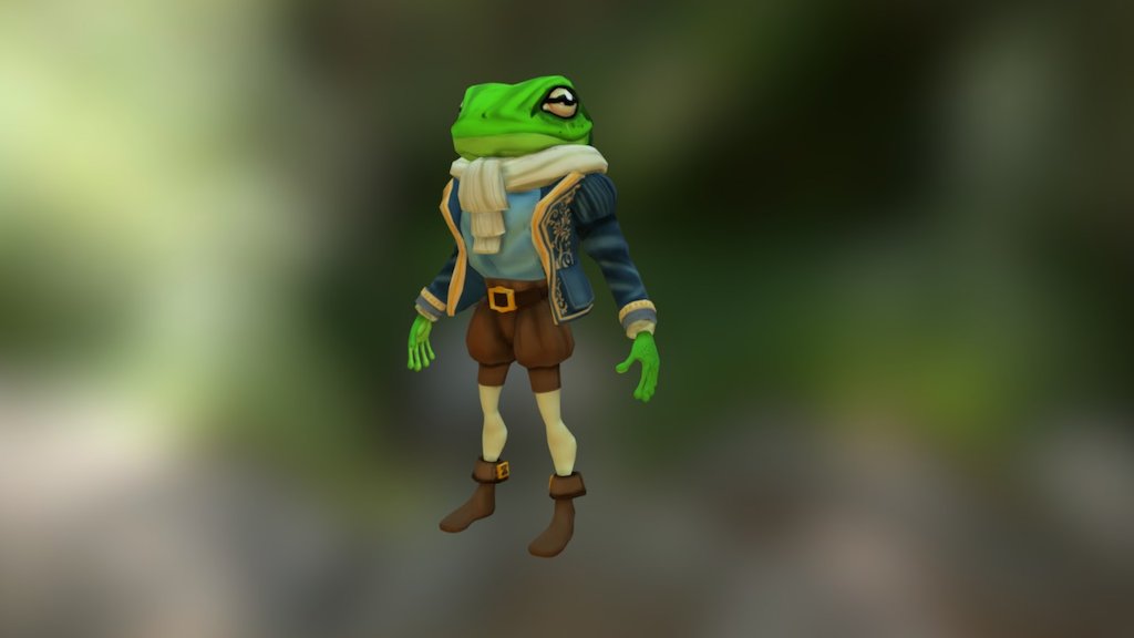 Another character for one of my courses at the HEAJ - Paul, The king of frogs - 3D model by benedicte_marcq 3d model