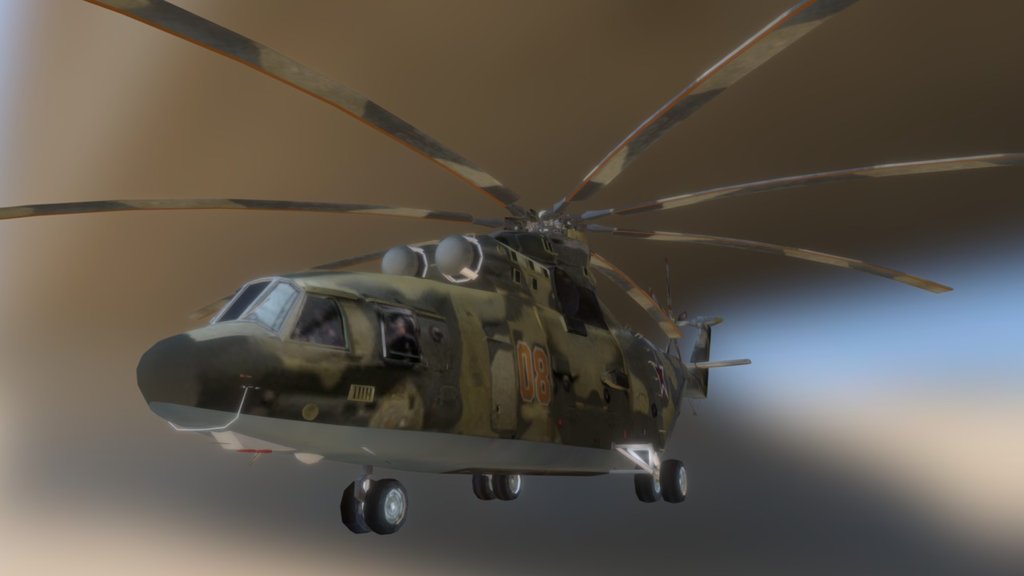 Doors and propellers are functional - Mi-26 Low Poly 3D Model - 3D model by Oscar the Lefty (@exarch) 3d model
