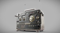 Sony CRF speaker, antenna, prop, vintage, sony, item, ruined, dirty, old, mid-poly, dusty, cables, realistic-textures, substancepainter, low-poly, game, 3d, 3dsmax, gameart, gamemodel, radio, gameready, environment