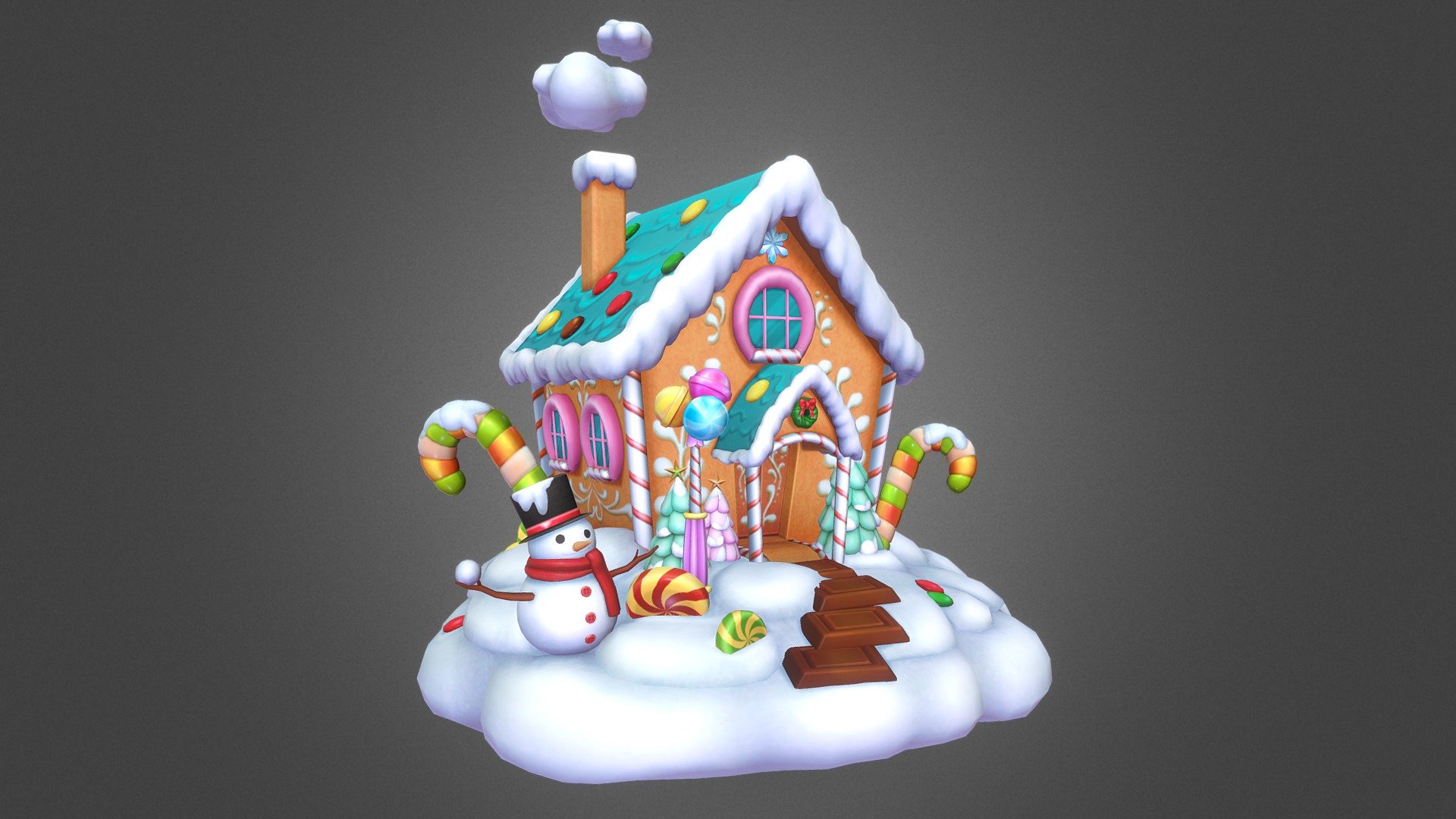 Christmas House - 3D model by DGW ASIA (@DGWA) 3d model