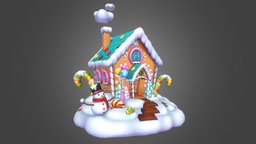 Christmas House snowman, snow, christmas, candy, chocolate, noel, sweet, house