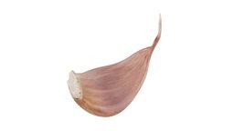 Garlic Clove #1 food, photorealistic, scanned, spice, garlic, 3d, model, clove
