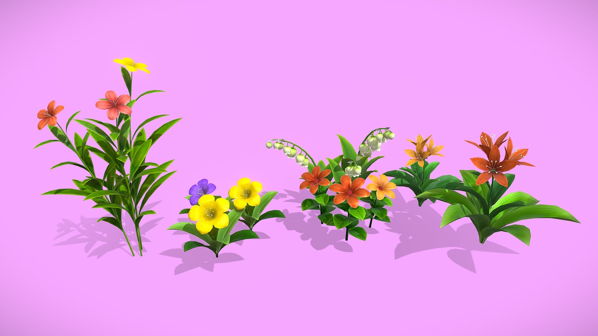 flower pack - Buy Royalty Free 3D model by gohean33 3d model