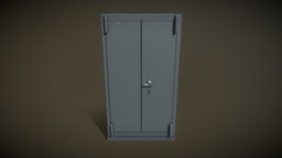 Armored Cabinet armored, heavy, safe, firearm, cabinet, locker, lowpoly, animated