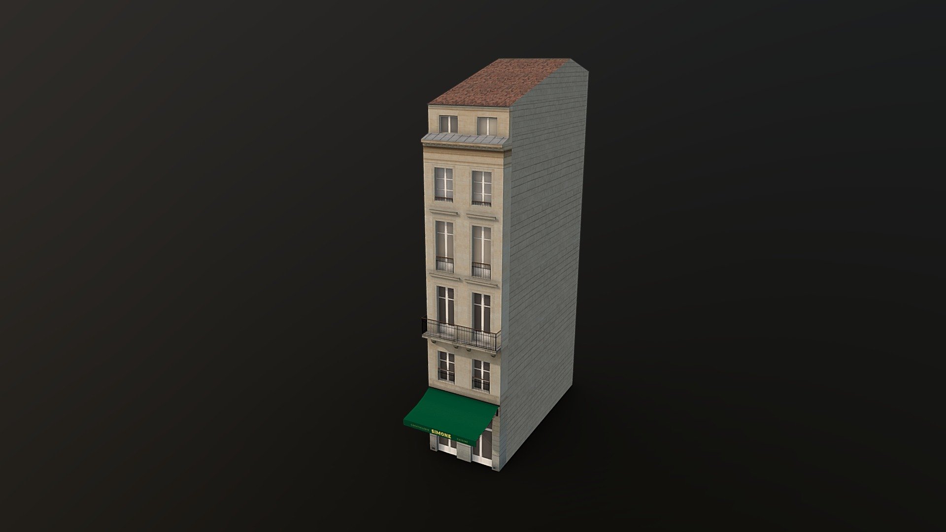 Narrow building (with a cocktail bar) inspired by the city of Bordeaux. Asset for Cities: Skylines

📦https://steamcommunity.com/sharedfiles/filedetails/?id=2044835312 - Bordeaux Narrow #1 - Download Free 3D model by GrunyStudio 3d model