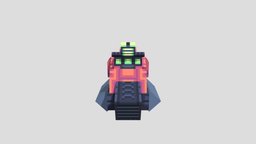 Voxel Alien Sci-fi Jetski sandbox, pixel-art, blockbench, blockchain, nft, low-poly, minecraft, voxel