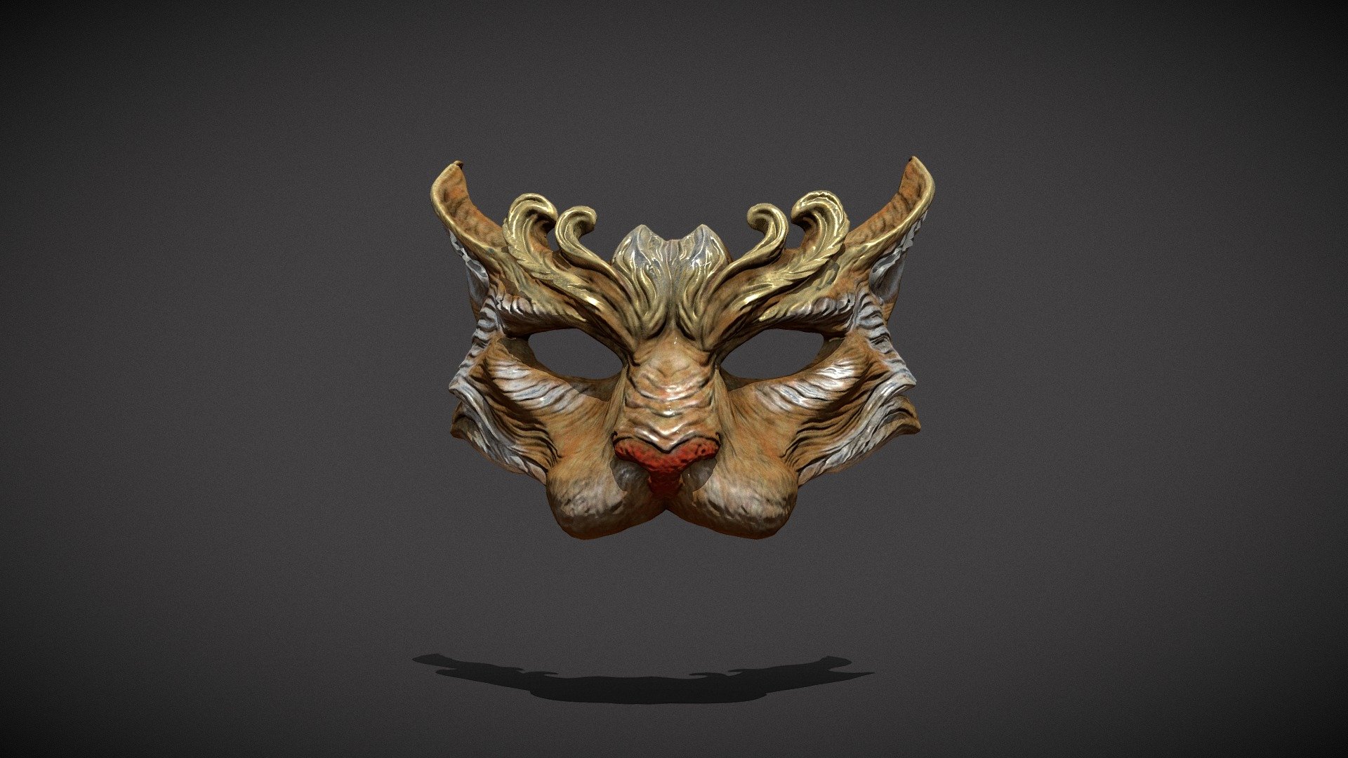 This mask was originally sculpted in clay and casted in resin.
I scanned the mask using revopoint pop1, and then cleaned up in zbrush, after that i textures it in substance painter.

Actual masks available on my etsy store:SHsculpturestudio - Cat mask - 3D model by shinya6239 3d model