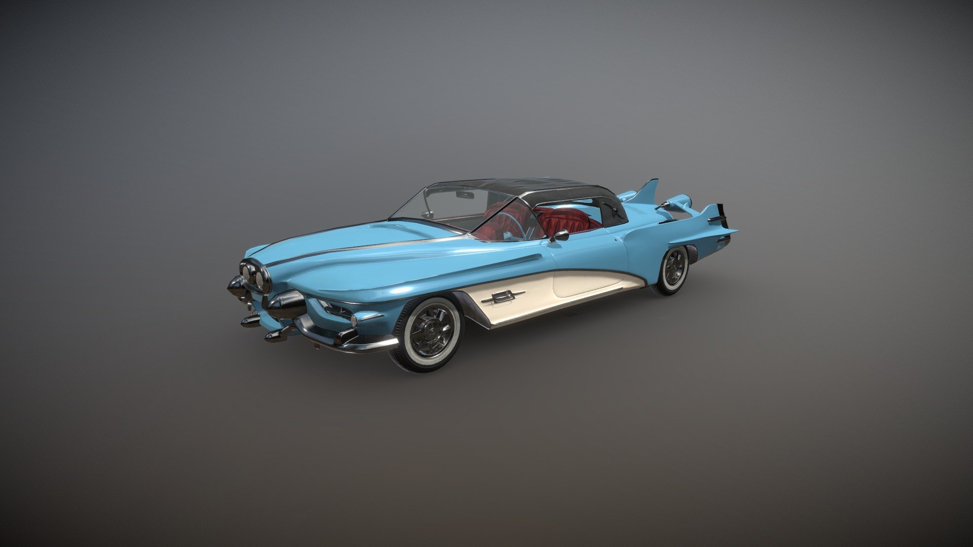 The Cutlass sports car is of Atom-Punk inspiration where Jet plane and Sports car blend into the highest of American class &amp; stylistic design, arriving anywhere in a Cutlass is going to make a statement.

This model has been created using a high-low poly construction method &amp; comes with a PBR Metallic / Roughness texture set. 

Originally created for modding purposes.

Doors are fully modelled &amp; do open, Convertible roof is removable.

See more of my artwork on my ArtStation:

(custom color combinations can be made on request)

https://www.artstation.com/edgeuk90

Notice: Incorrect download / ripping of this content will result in a DMCA being filed against you 3d model
