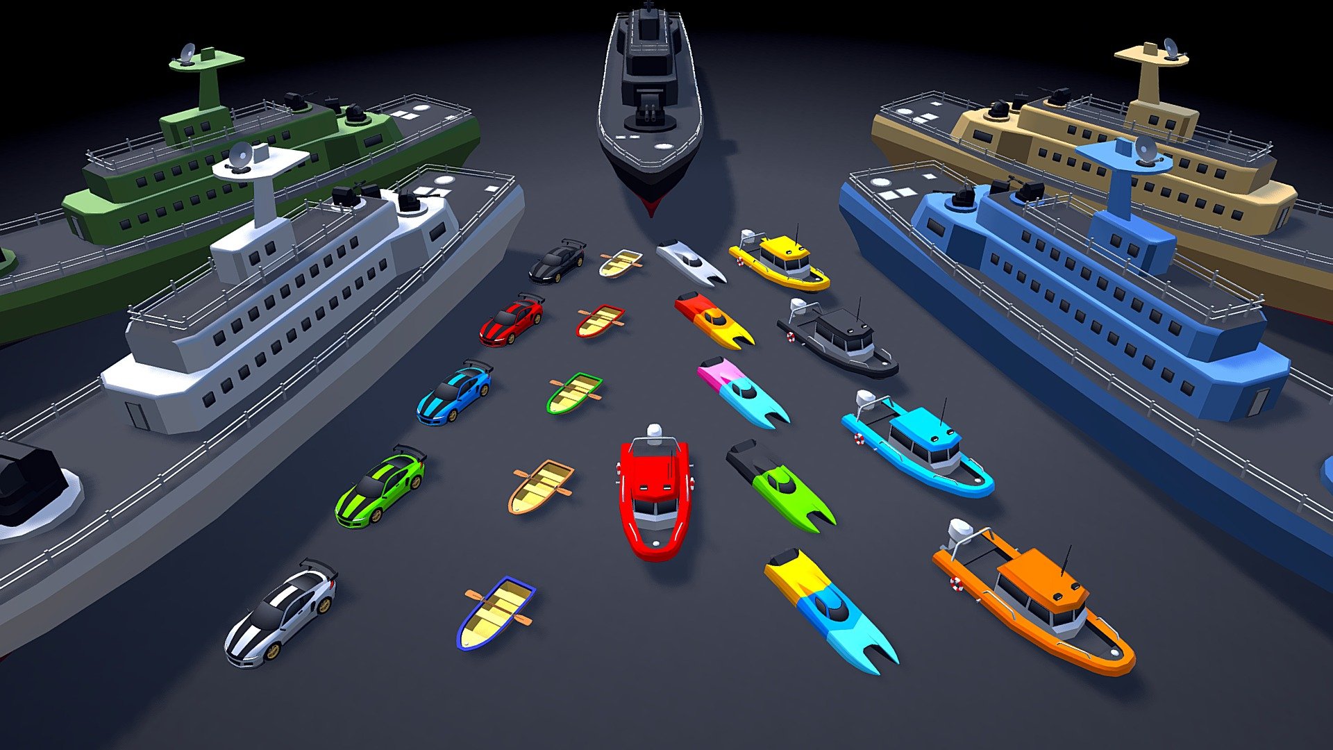 This is the (free) September update of my asset called ARCADE: Ultimate Vehicles Pack. This update will be launched on September 8th. Available in Unity3D (in the Unity Asset Store) and Sketchfab! (FBX + UNITY Files included).

The update includes water vehicles!. I hope you like it.

NOTE: Battle ships have been rescaled for demonstration purposes.

Best regards, Mena 3d model