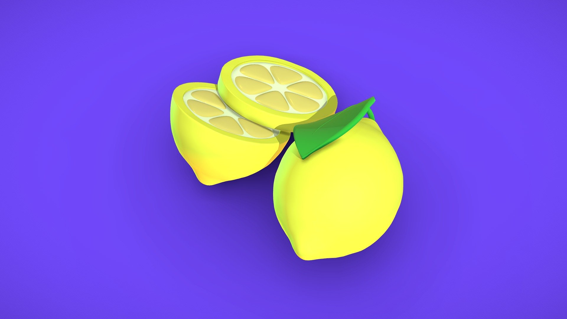 Sliced lemon - Sliced ​​lemon - Buy Royalty Free 3D model by tkkjee 🪲 (@tkkjee) 3d model