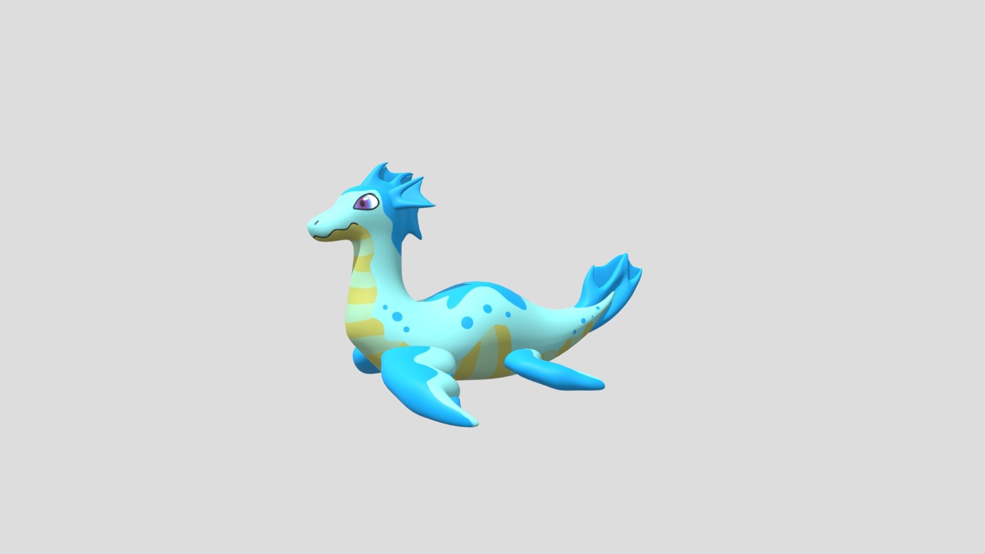 Inflatable pool toy make by PuffyPaws - PuffyPaws Sea Dragon - 3D model by fullforceural 3d model