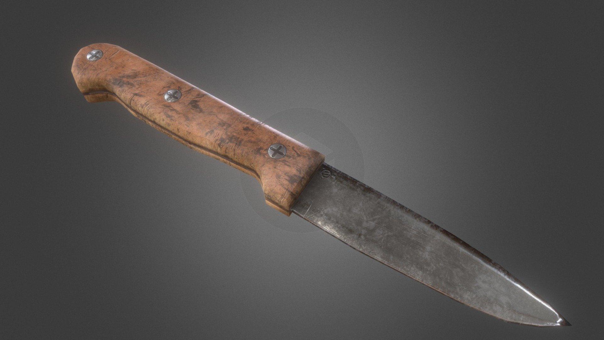I had this knife laying at home and thought it would be a good excercise to practise with 3dsnax and  substance painter - Knife - Download Free 3D model by Slayer4Demons 3d model