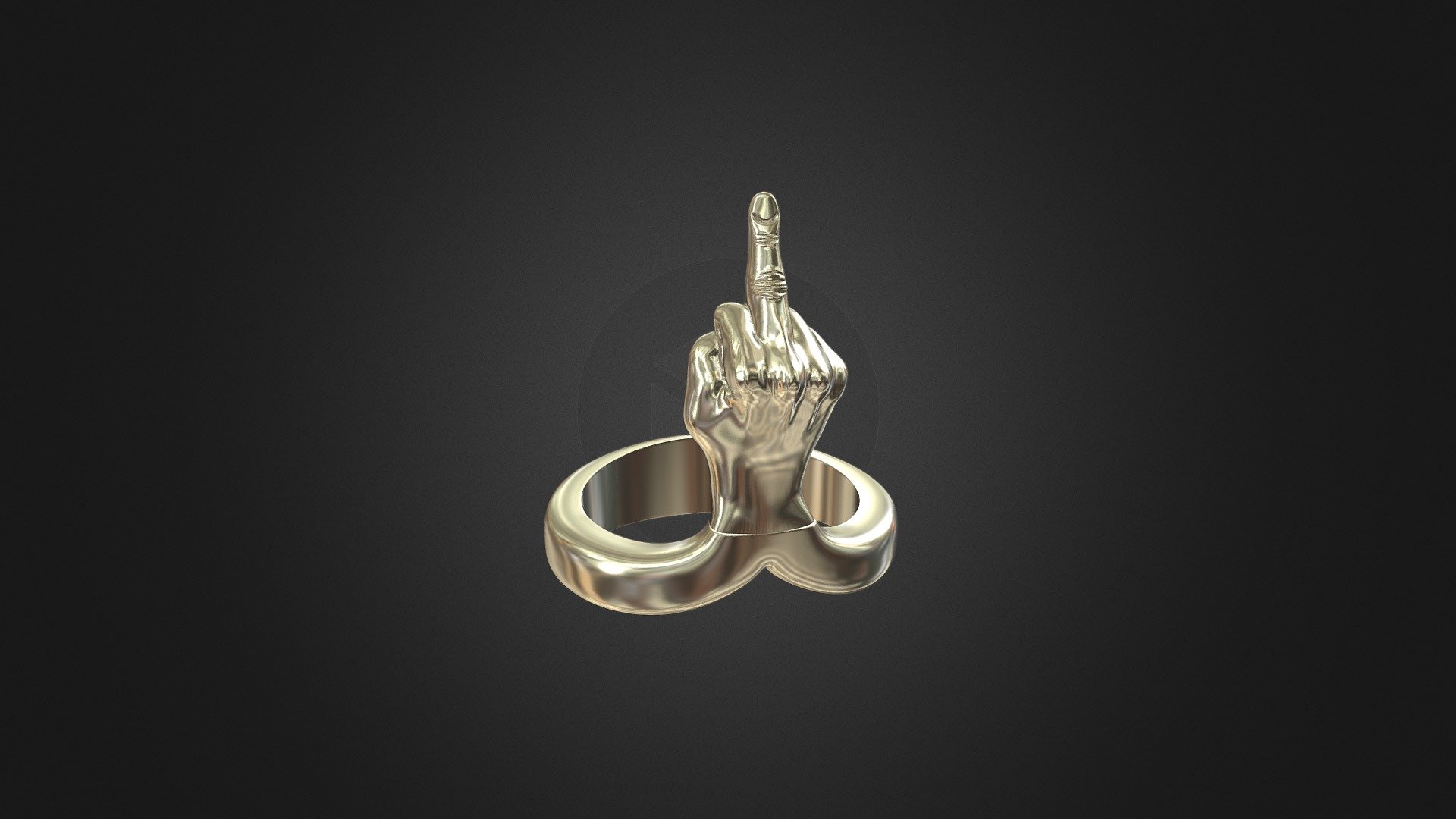 818 - Ring "MIddle finger" - 3D model by Lizardsking 3d model