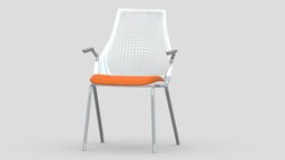 Miller Sayl Side Chair office, scene, room, modern, storage, sofa, set, work, desk, generic, accessories, equipment, collection, business, furniture, table, vr, ergonomic, ar, seating, workstation, meeting, stationery, lexon, asset, game, 3d, chair, low, poly, home, interior