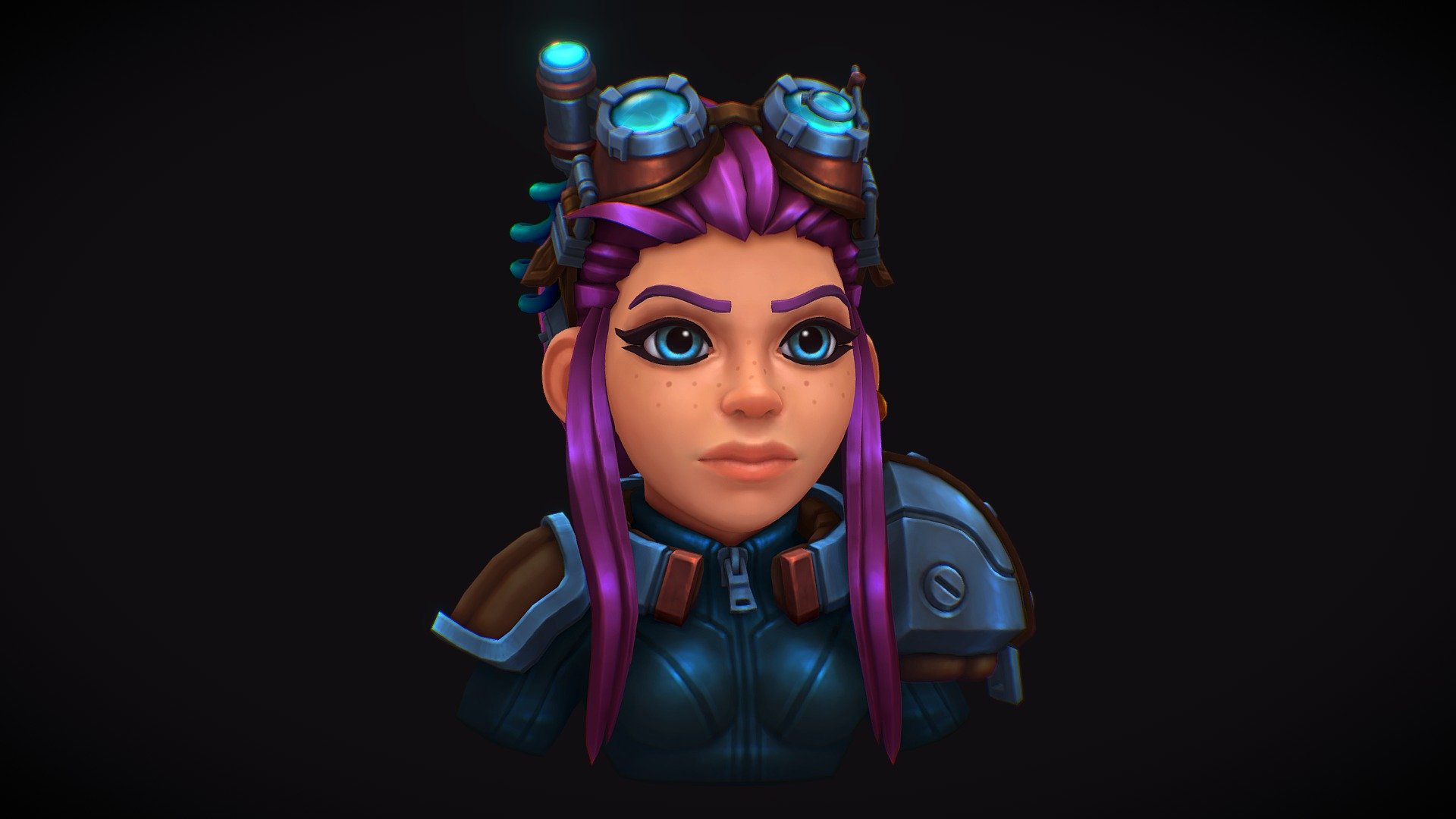 Here's my submission for the #3dBustChallenge: Zoe, the Gnome Engineer :) 
https://www.artstation.com/artwork/A9lNgX
I was super excited when I found out about Katia Bourykina's challenge in partnership with Sketchfab, so I had to give it a try!
The design is my own, slightly inspired by WoW gnomes :P  

Hope you like her! - Zoe, the Gnome Engineer - #3dBustChallenge - 3D model by bernardo cristovao (@bernardocristovao) 3d model