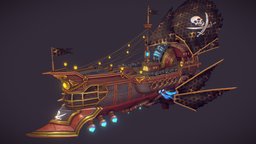 Heavy Battleship «Avenger» battleship, hand-paint, game