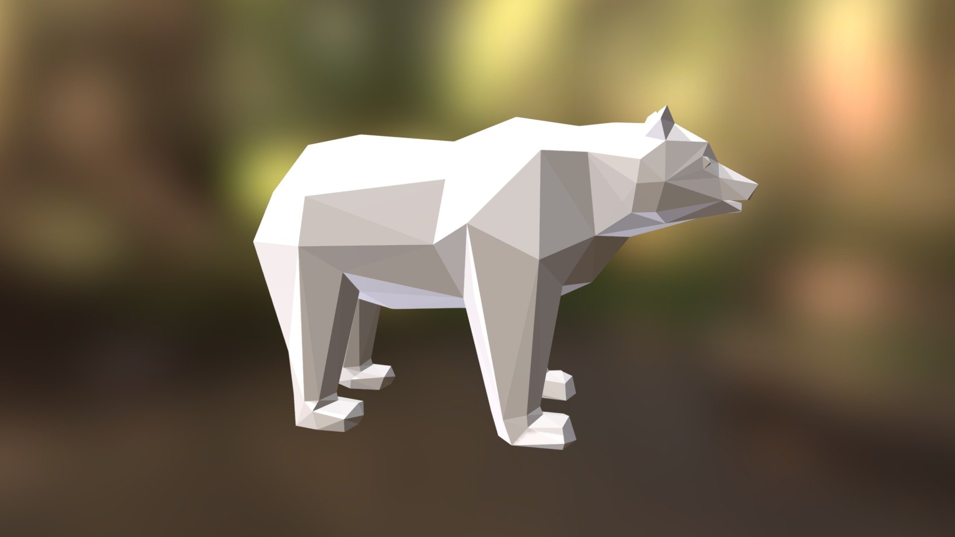 Low Poly 3D model for 3D printing. Bear Low Poly sculpture.  You can find this model for 3D printing in my shop:  -link removed-  Reference model: http://www.cadnav.com - Bear Low Poly - 3D model by Peolla3D 3d model