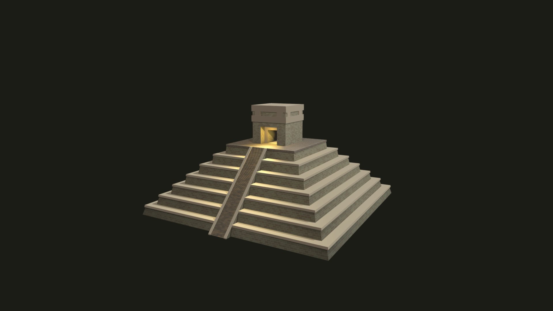 This is the 3D model of a Mayan Pyramid. It would fit great in a jungle! 
Made in Blender.

Visit my Instagram art account 3d model