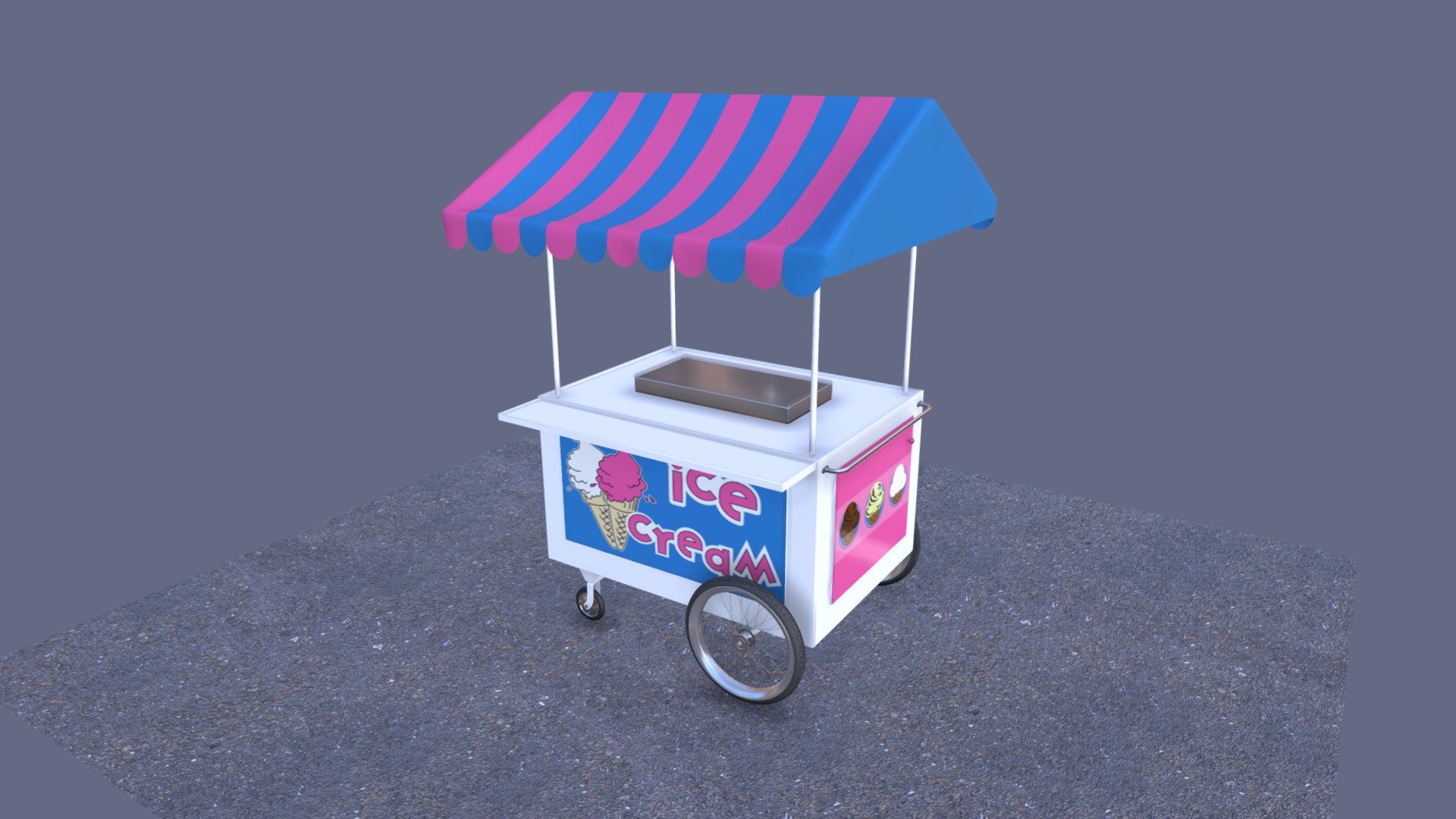 Ice Cream Cart - 3D model by Tigran (@tigrankhachatryan) 3d model