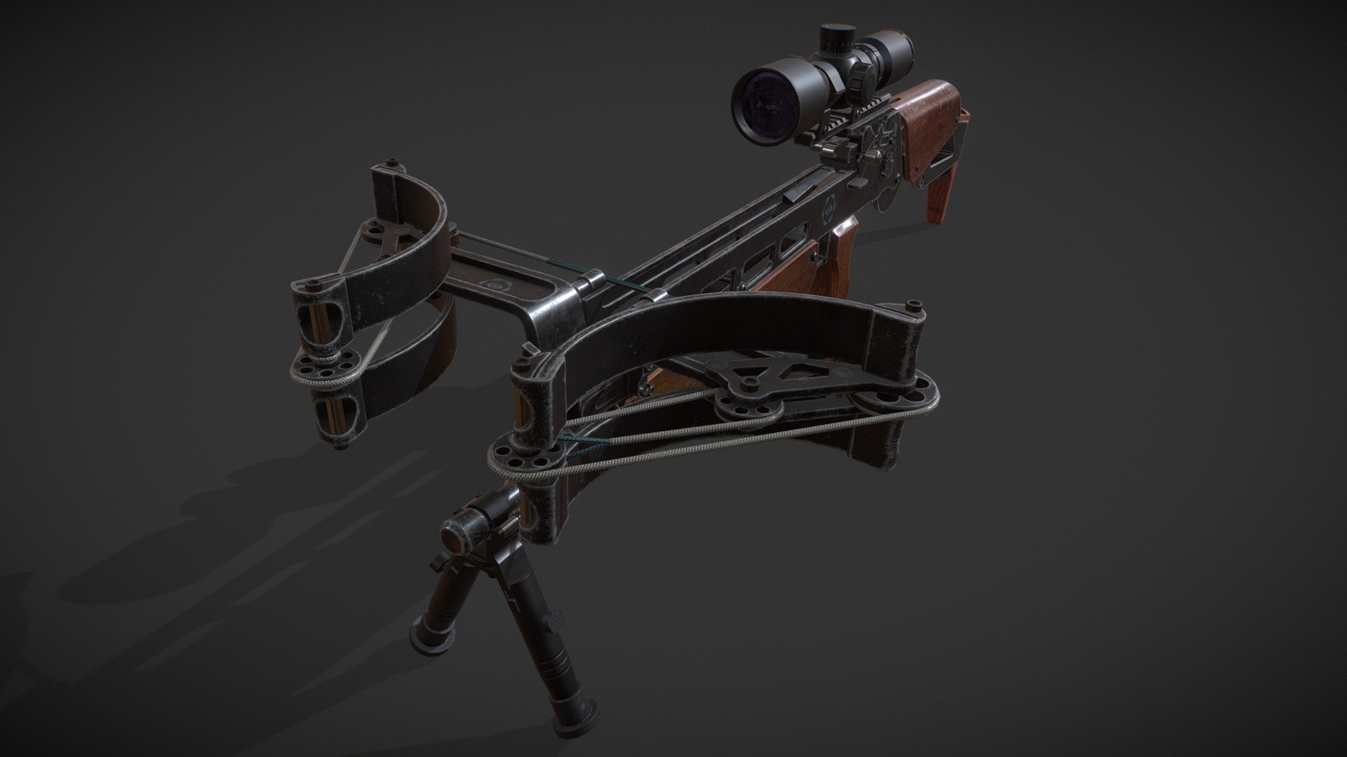 This is a tactical crossbow based on the so called Deanbow.
It´s modelled in 3ds Max and textured in Photoshop and Substance Painter 3d model