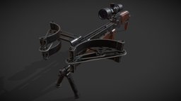 Tactical Crossbow crossbow, bow, tactical, gap, pbrmaterials, gameassetpipeline, substancepainter, weapon, 3dsmax, pbr, gameart, military, gameasset, deanbow