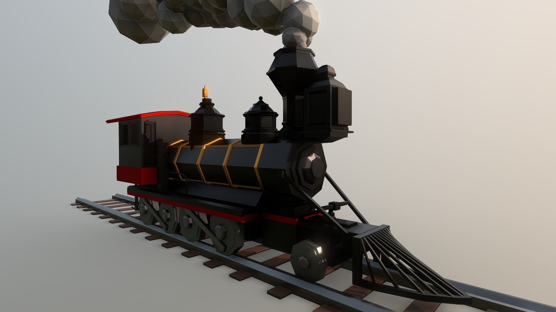 Here is A Low poly Train model I created 3d model