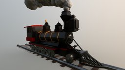 Low Poly Train train, ryan, engine, low-poly, blender, model