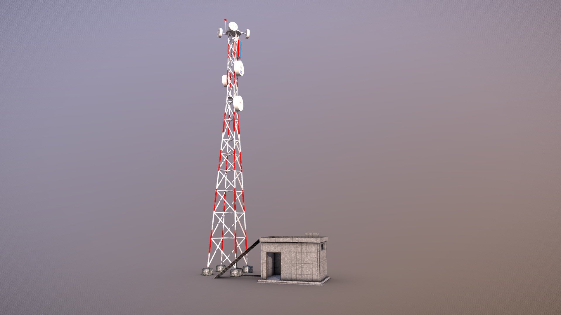 Cell tower 3D model for mobile games, AR &amp; 3D Scenes. It optimized for mobile games with texture atlas. Size is just 772KB,. If you need any changes in models or need custom 3D models, Please contact me at info@axwon.com - Cell Tower - Buy Royalty Free 3D model by Adarsh.Pawar 3d model