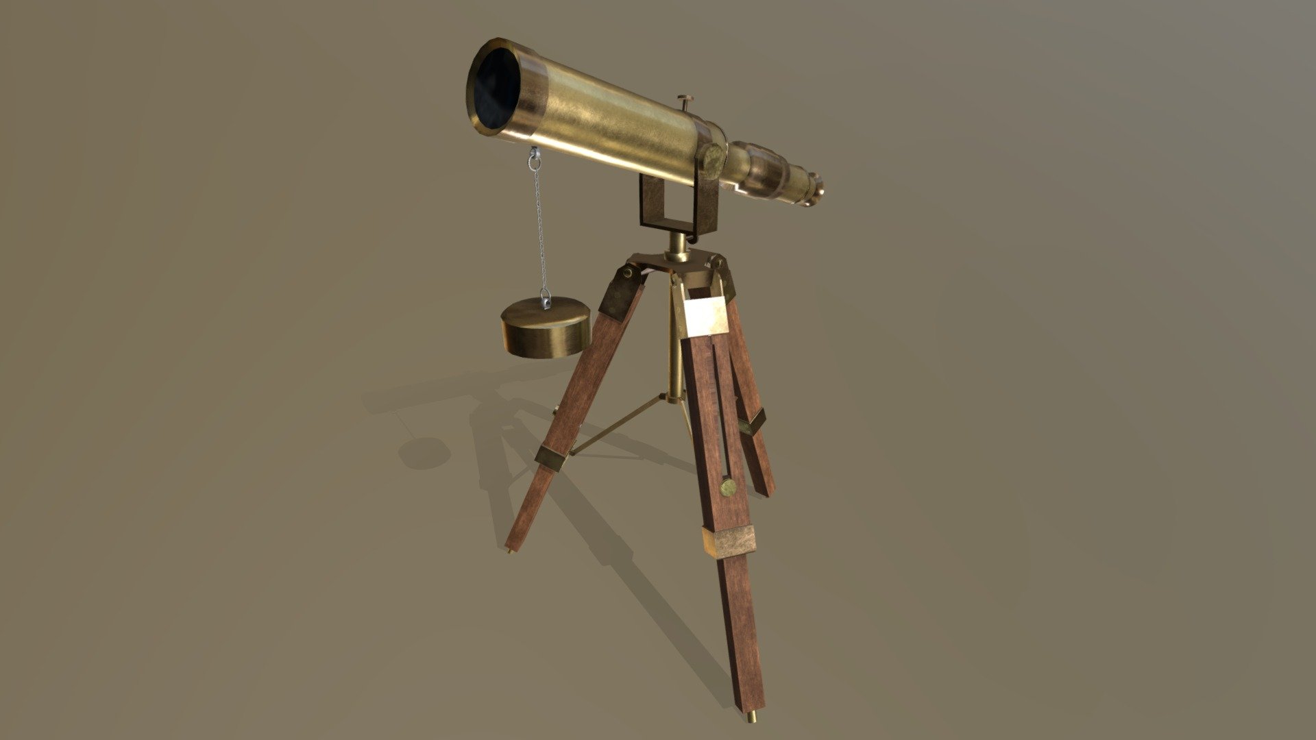 Antique Telescope - Hard surface Model - Download Free 3D model by lauraa36five 3d model