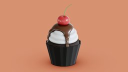 cupcake food, cake, cream, cupcake, vr, sugar, candy, chocolate, delicious, sweet, dessert, tasty, sweets, icing, substancepainter, handpainted, cartoon, game, lowpoly, mobile, stylized