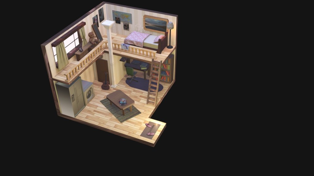 Room_01 - 3D model by simohayha247 3d model