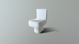 Toilet S1M1 bathroom, furniture, toilet, scandinavian, low-poly-model, real-estate