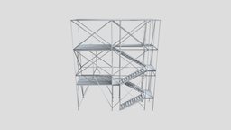 Scaffold Stairs Steel construction stairs, industry, scaffolding, scaffold, architecture, staircase, construction, industrial, steel